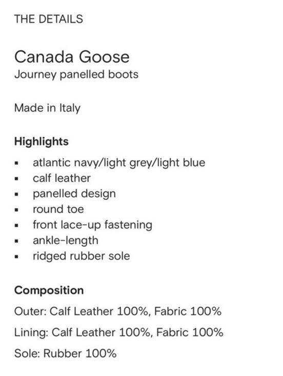 $750 Canada Goose Journey Men’s Lace Up Grey  Ankle Boots Size  7 main image 5